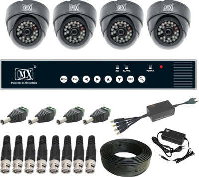 MX CCTV Cameras Kit 4 Channel Analog System w/ Analog Camera BNC DC pin & 1 DVR - Set 31 Security Camera(2 TB, 4 Channel)