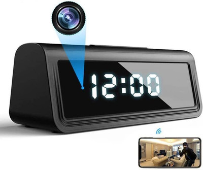 SAFETY NET,SPY CAMERA 4K WiFi Digital Display Clock Camera WiFi 166° Wide Angle HD Home Surveillance Security Camera(64 GB, 1 Channel)