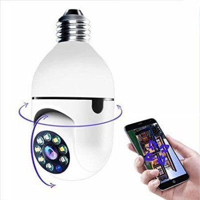 SKY HUB Wireless WiFi Bulb Holder SPY Camera with Night Vision for Remote Live Viewing Spy Camera(64 GB, 1 Channel)