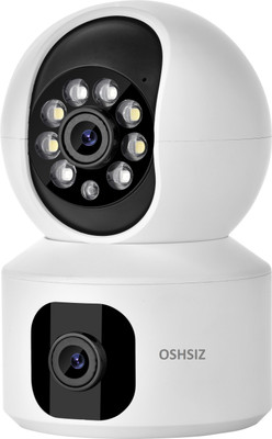 OSHSIZ Dual Screen Bulb WiFi Wireless 4MP HD Live View Bullet+PTZ Control Two Way Talk Security Camera(128 GB, 1 Channel)