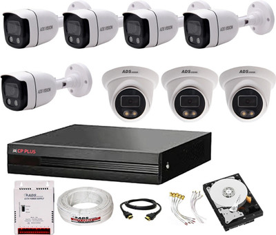 CP PLUS 8CH. Hybrid DVR, 5B/3D CAMERA COLOUR VIEW NIGHT VISION CAMBO SET With 1TB HDD Security Camera(1 TB, 8 Channel)