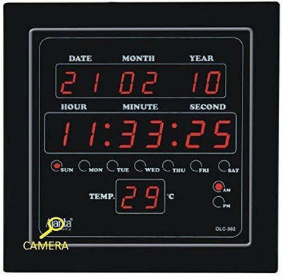 MANIA ELECTRO 4K quality Ajanta Wall Clock Hidden with Motion Detection & SD Card inbuilt 64GB Security Camera(64 GB, 1 Channel)
