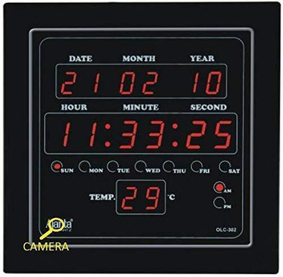 FEERO Digital Spy Wall Clock 1080P Security Camera WiFi Enabled IP Cam for Home Office Security Camera(1 Channel)