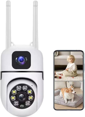 SKY HUB Dual Lens 4MP WiFi Camera with Motion Detection, Night Vision, 2-Way Audio Security Camera(128 GB, 1 Channel)