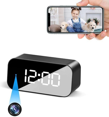 Safetynet WiFi Table Clock Security Camera Audio and Video Recording Motion Detection Security Camera(128 GB, 1 Channel)