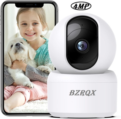 Bzrqx CCTV WiFi Wireless PTZ 4MP HD Camera Night Vision TwoWay Audio 24hours recording Security Camera(64 GB, 1 Channel)