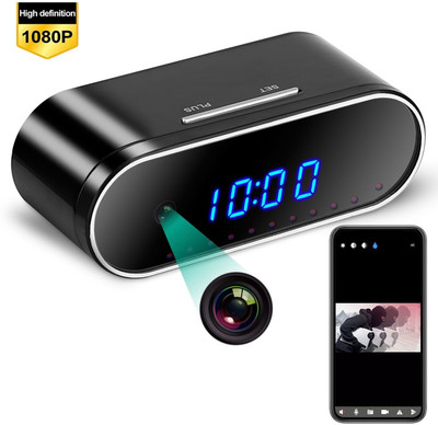 AVOIHS WiFi Hidden Security Spy IP Camera 4K HD Video Audio Table Clock Night Vision Security Camera(128 GB, 1 Channel)