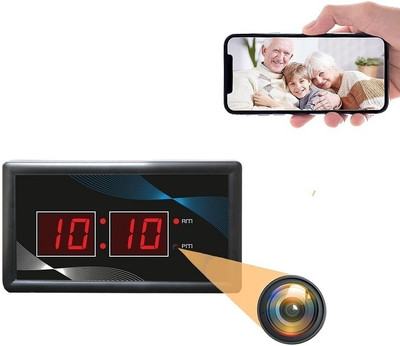 Safetynet WiFi Wall Clock 1080p HD Audio Video Recording Watch Live 24 Hours Indoor Camera Security Camera(32 GB, 1 Channel)