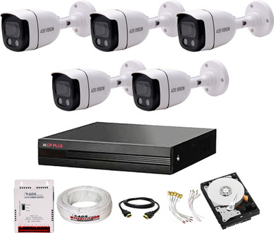 CP PLUS 8CH. Hybrid DVR, 5 BULLET CAMERA COLOR VIEW NIGHT VISION CAMBO SET With 1TB HDD Security Camera(1 TB, 8 Channel)