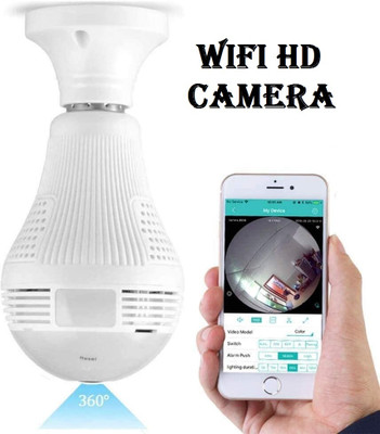 SIOVS Hidden Bulb Home Smart Live View Camera Mobile App WiFi Night Vision 2-Way Audio Spy Camera(64 GB, 1 Channel)