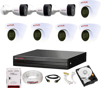 CP PLUS 8CH HYBRID DVR 3 BULLET / 5 DOME CAMERA 1 TB Hard Disk,Full combo set Security Camera(1 TB, 8 Channel)