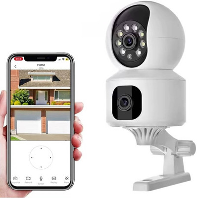 SKY HUB WiFi 4MP Security Camera with Night Vision, Dual Lens, and 2-Way Audio Security Camera(128 GB, 1 Channel)
