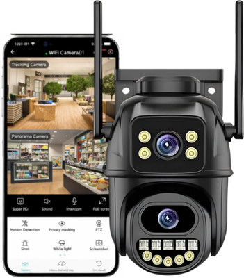 SROPX Smart PTZ WiFi CCTV Camera with Dual Lens Night Monitoring System Security Camera(128 GB, 1 Channel)