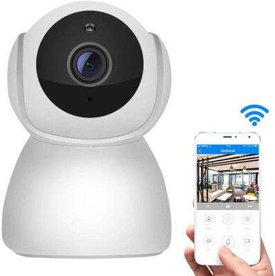 EyeShield 2025 3MP IP Pro HD Smart WiFi Wireless IP Motion Detection & Tracking 2-Way Audio Sports and Action Camera(White, 5 MP)