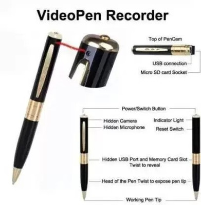 SKY HUB T2933_PEN CAMERA PRO 1080P SPY VIDEO RECORDER BLACK (PACK OF 1) Spy Camera(32 GB, 1 Channel)