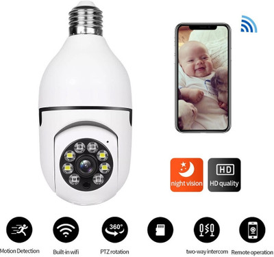 SIOVS CCTV WiFi Wireless PTZ Camera 1080p Night Vision 360° Live View TwoWay Audio Security Camera(64 GB, 1 Channel)