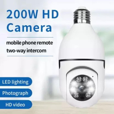 SKY HUB Wireless Panoramic Bulb 360 IP Camera 1.3MP Remoting Monitoring LED Bulb Light Security Camera(64 GB, 1 Channel)