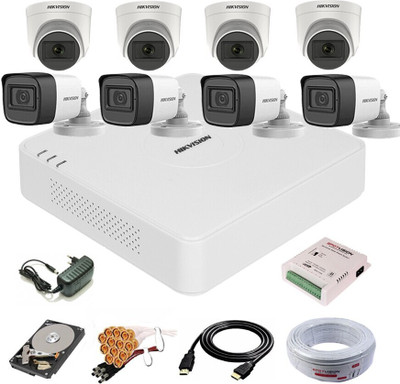 HIKVISION 1080P TURBO HD AUDIO CAMERA,DS-2CE16dOT-ITPFS,DS-2CE76dOT-ITPFS,COMBO-AU-318 Security Camera(1 TB, 8 Channel)