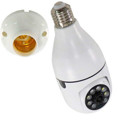 SKY HUB Wi-Fi CCTV Camera Wireless 360 Light IP Bulb Shape Indoor 360° Spy cctv camera Security Camera(64 GB, 1 Channel)
