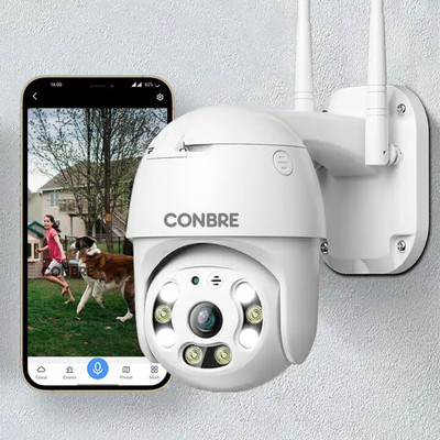 Conbre UltraXR 2MP WiFi CCTV Camera | Night Vision, 2-Way Audio, Motion ...
