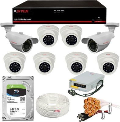 CP PLUS 8 Channel 1.3 Megapixel CCTV Combo Set (8Ch Full HD DVR With CP Plus 1.3 MP HD 6 Dome 2 Bullet Camera, Seagate 2TB Hard Drive, CP Plus 90 Meter Cable & 12V Power Supply And (UPVsales®) Pin Set) Security Camera(1 TB, 4 Channel)