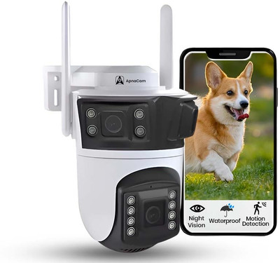 ApnaCam 5MP 3 Lens/Screen 2 way talk Night Vision Waterproof Outdoor Motion detection Security Camera(4 Channel)
