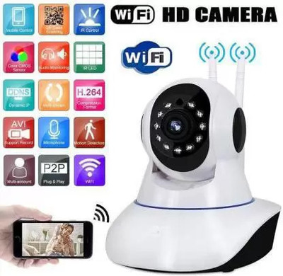 SKY HUB HD Smart WiFi Wireless IP CCTV Security Camera | Night Vision | 2-Way Audio Security Camera(64 GB, 1 Channel)