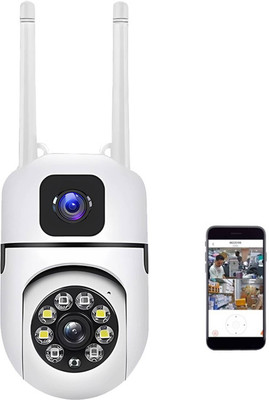 SKY HUB Dual Lens 4MP WiFi Camera with Motion Detection, Night Vision, 2-Way Audio Security Camera(128 GB, 1 Channel)