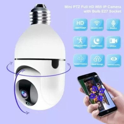SKY HUB 1080P Wireless WiFi IP CCTV Camera Light Bulb Security Camera Security Camera(64 GB, 1 Channel)