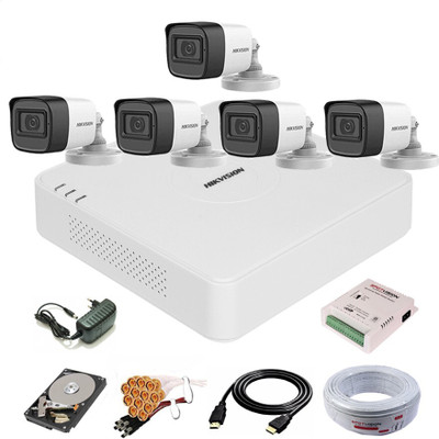 HIKVISION 1080P TURBO HD AUDIO CAMERA,DS-2CE16dOT-ITPFS,COMBO-AU-312 Security Camera(1 TB, 8 Channel)