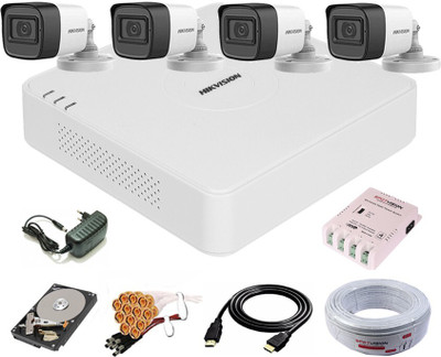 HIKVISION 1080P TURBO HD AUDIO CAMERA,DS-2CE16dOT-ITPFS,COMBO-AU-303 Security Camera(500 GB, 4 Channel)