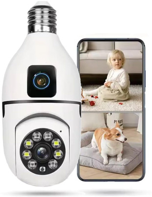 BOCOD 6MP Dual lens/Dual Screen indoor wifi Camera Night Vision Two way Com Security Camera(64 GB, 1 Channel)