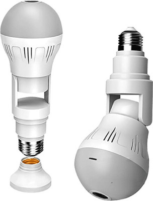 SKY HUB 360 Degree Bulb Hidden Camera WiFi 1080 Panoramic Fish Eye LED Light Spy Cameras Spy Camera(64 GB, 1 Channel)