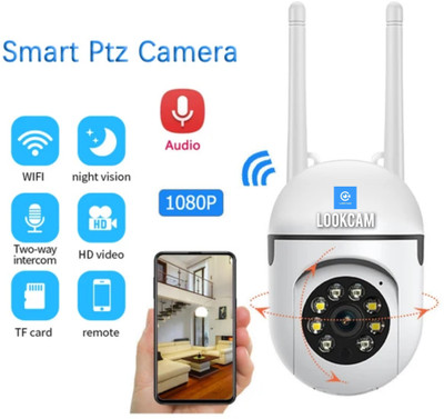 lookcam HD Wi-fi Wireless IP CCTV Light Vision Viewing Remote Indoor Bulb 360' PTZ Security Camera(64 GB, 5 Channel)