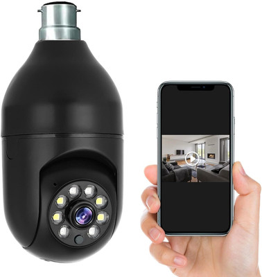 JB SUPAR Angle with Remote Detection/Night Vision WiFi Wireless 2MP 1080P Bulb Security Camera(128 GB, 9 Channel)