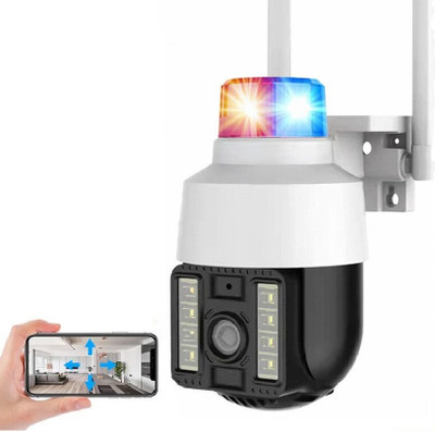 EyeShield 2025 5MP Outdoor Smart WiFi Wireless IP Colored Night Vision 2-Way Audio Motion Track Sports and Action Camera(White, 5 MP)