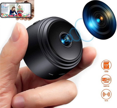 SPYLOOK Mini Spy Camera Magnet WiFi Hidden Wireless 1080p HD with Long Time Recording Security Camera(128 GB, 4 Channel)
