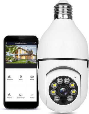 MiniSPY 1080P PTZ WIFI IP BULB CAMERA Security Camera(128 GB, 1 Channel)