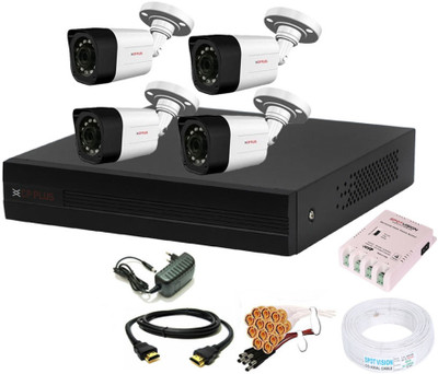 CP PLUS HD DVR 1080p 1Pcs,Outdoor Camera 2.4 MP 4Pcs,Full combo set Security Camera(4 Channel)