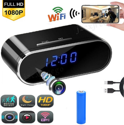 AVOIHS Hidden WiFi Wireless Camera HD 1080P Digital Table Clock Night Vision Live View Security Camera(128 GB, 1 Channel)