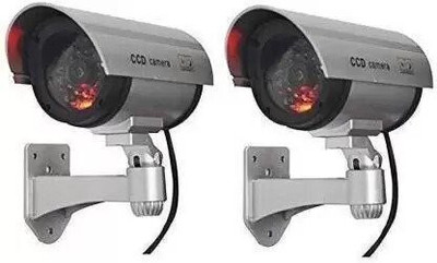 nunki trend 2 Pcs duplicate Security CCTV Fake Dummy Camera Waterproof IR Blinking Flashing Security Camera