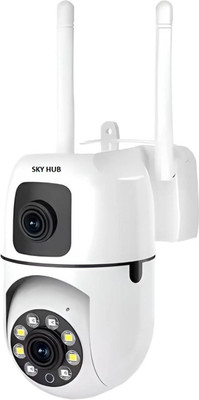 SKY HUB 3MP|Dual lens 1080P Pan|Tilt 360°2 Way Talk|Night Vision|Motion Detection|wifi Security Camera(128 GB, 1 Channel)
