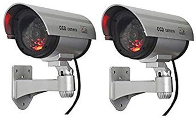 SUKHAD Realistic Look Dummy Security CCTV Bullet Camera with LED Light Indication(Pack Of 2 ) Security Camera