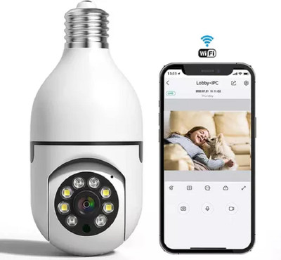 SKY HUB 1080P Wireless 360 Light IP Camera WiFi Bulb Spy Outdoor Indoor CCTV Security Camera(64 GB, 1 Channel)