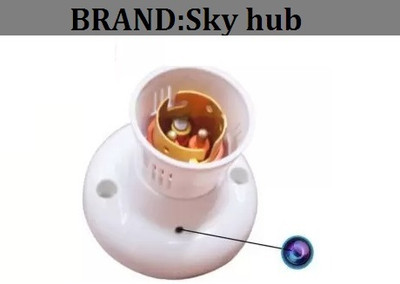 SKY HUB WiFi 1080p HD Bulb Holder Spy Hidden Camera Video Recording Watch Live 24 Hours Security Camera(64 GB, 1 Channel)