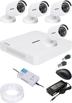 HIKVISION 1080p HD 4 CHANNAL DVR DS-HGHI-F1 & 4Pcs BULLET 720p DS-COT-IRP Camera COMBO KIT Security Camera(4 Channel)
