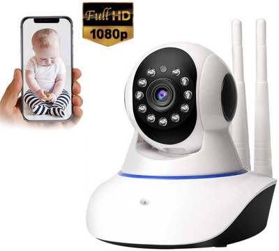 OSHSIZ Dual antenna WiFi IP Smart Camera wifi p2p MINI Wireless IP CCTV Surveillance Security Camera(128 GB, 1 Channel)