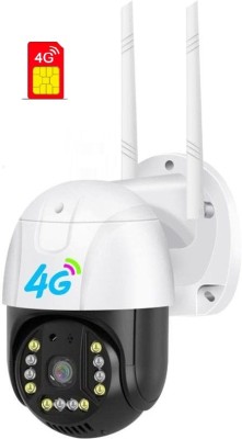 Bzrqx 4G SIM Supported 3MP HD 360° IP66 TwoWay Audio V380 PTZ Camera SD Card Support Security Camera(128 GB, 1 Channel)
