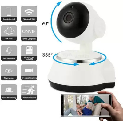 SKY HUB V380 Pro HD Smart WiFi Wireless IP CCTV Security Camera Night Vision Security Camera(64 GB, 1 Channel)