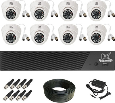 MX CCTV Camera Kit 8 Channel Analog System w/ Analog Camera DVR BNC DC pin - Set 1 Security Camera(2 TB, 8 Channel)